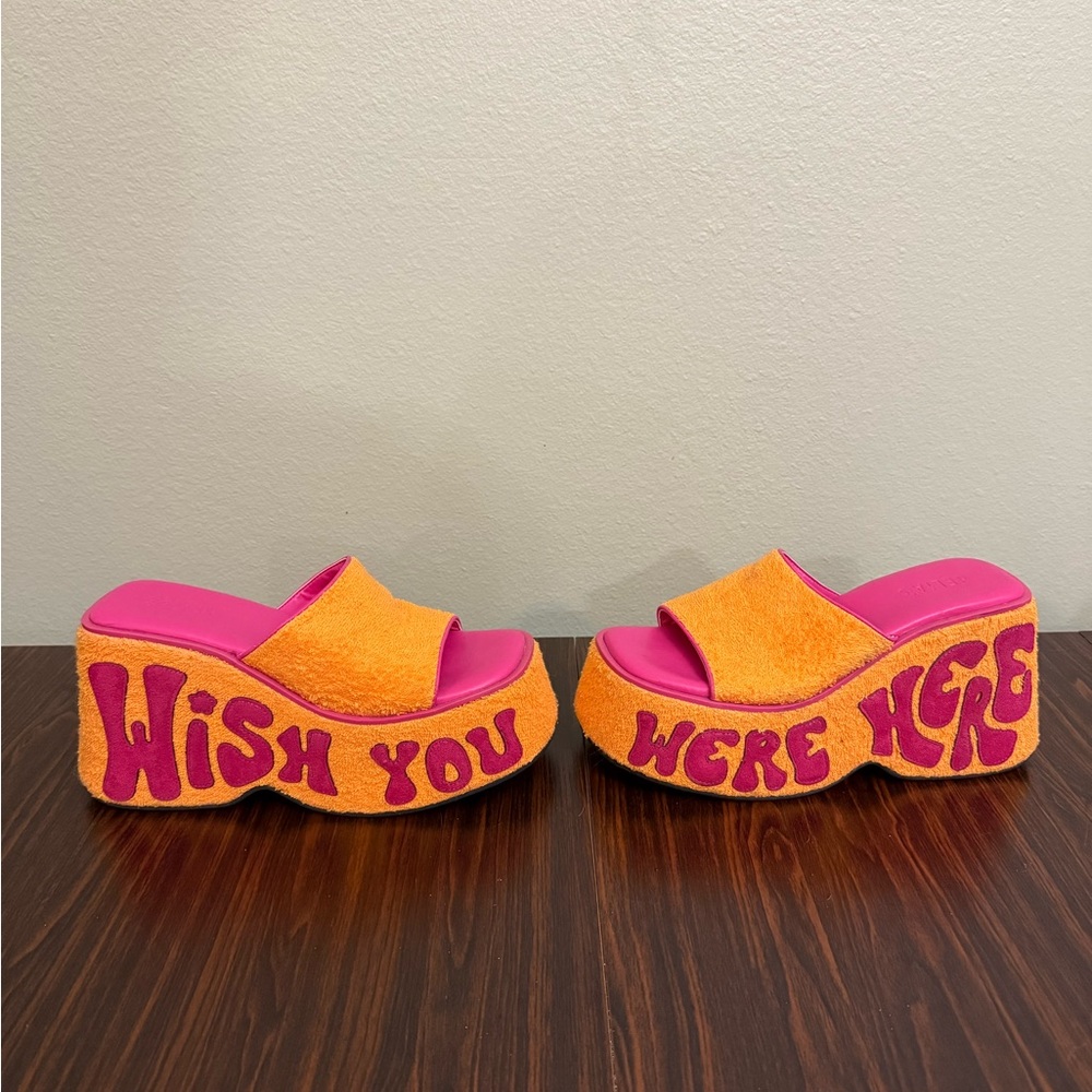 Dolls Kill Orange and Pink Platform Shoes